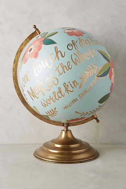 Handpainted Wanderlust Globe