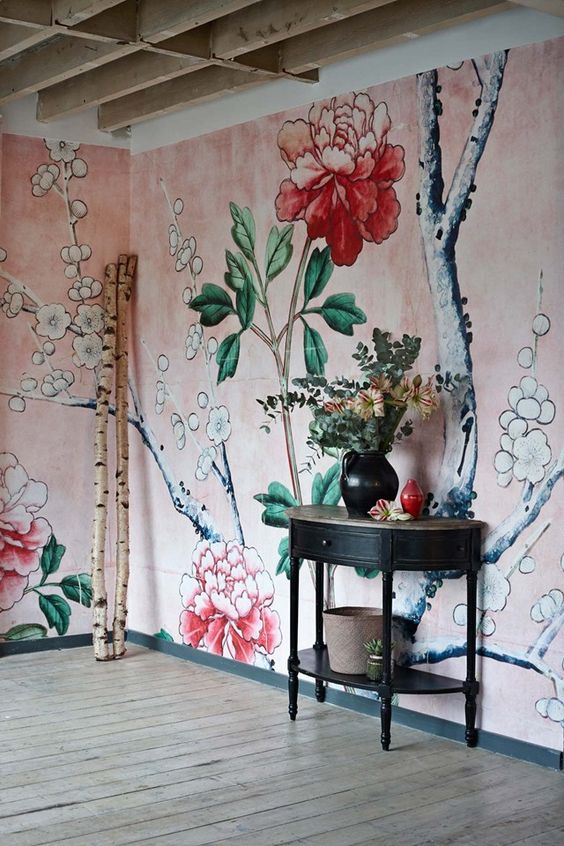 flower home decor Blossom zine wallpaper
